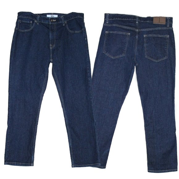Mens TOMMY HILFIGER DENIM Jeans Slim Fit Dark Wash Straight Leg - Picture 1 of 9